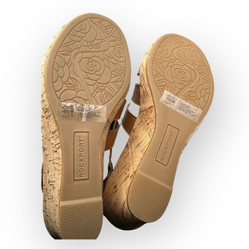 NWT Rockport Womens Briah Gladiator Wedge Sandal Tan Size 7.5 - Picture 14 of 16